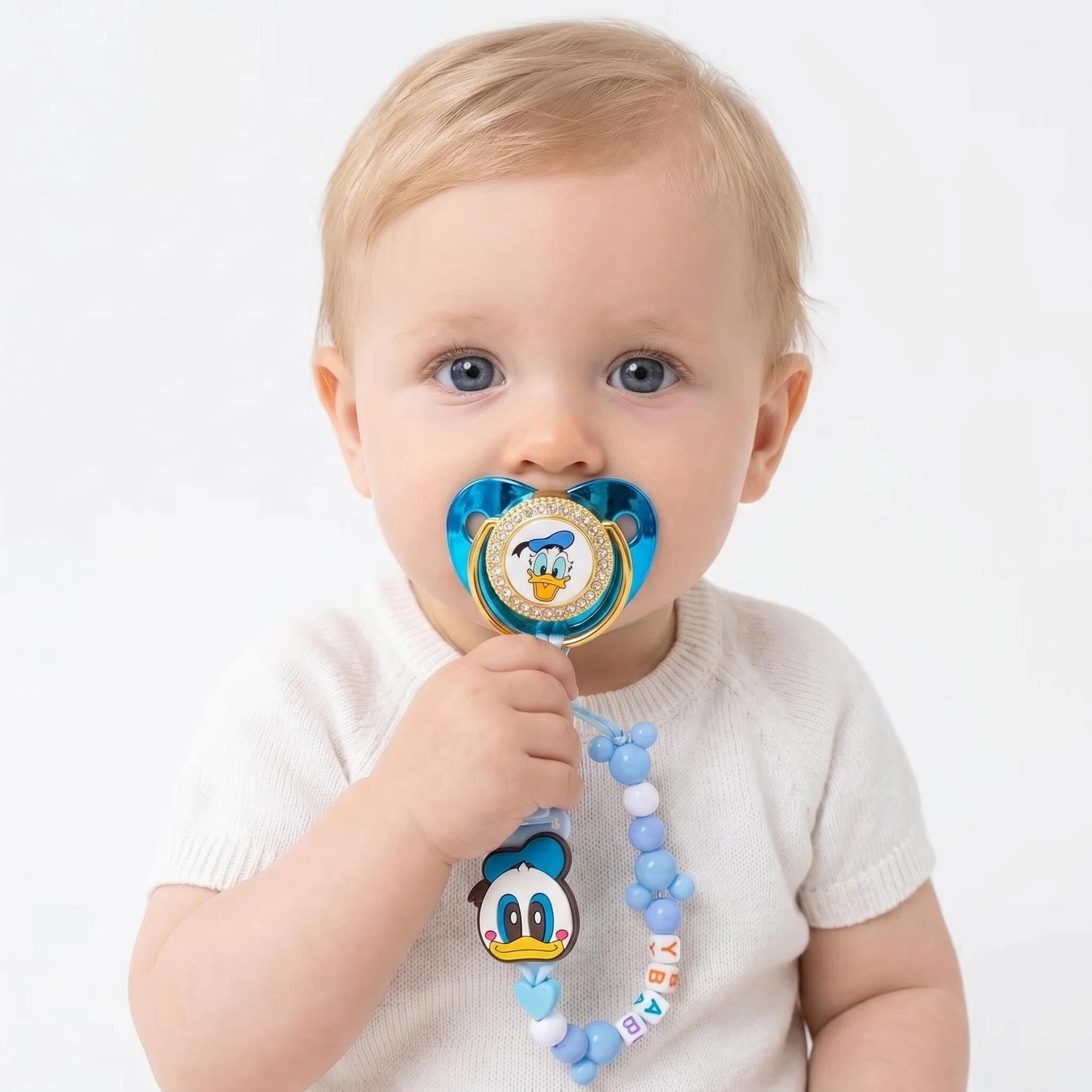 Baby Clothing Newborn - Chupete de silicona con estampado de