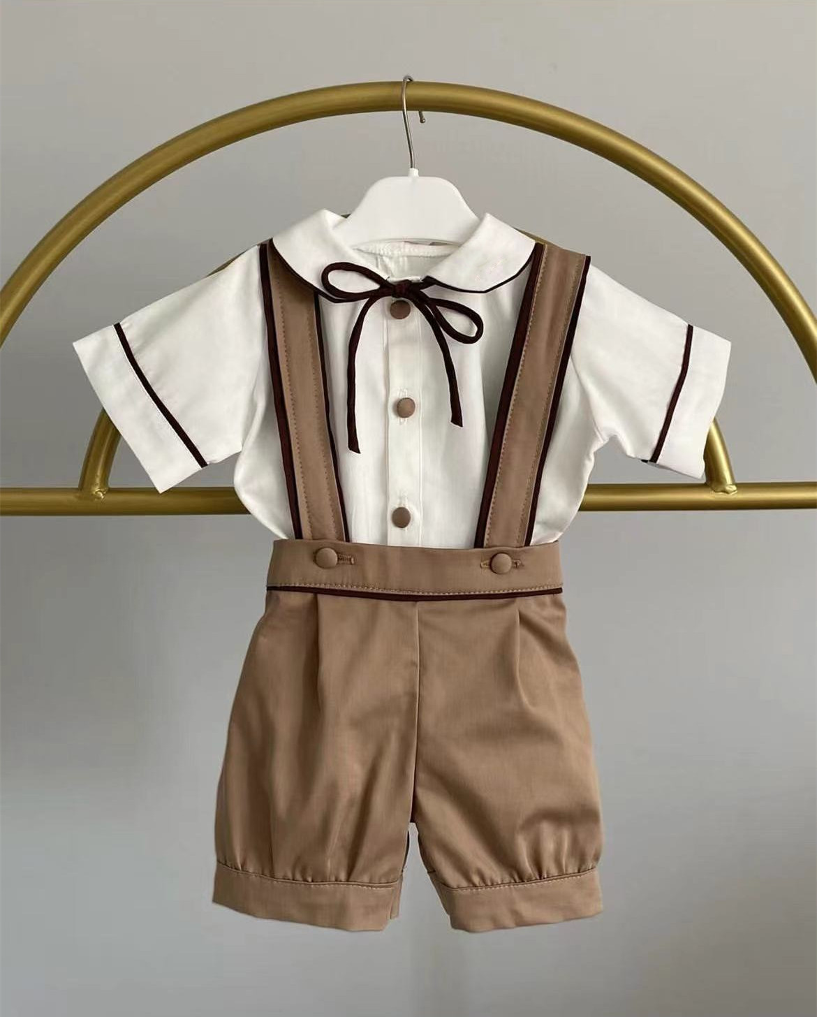 Baby Xmas Clothing - Traje caqui Vintage para bebé de