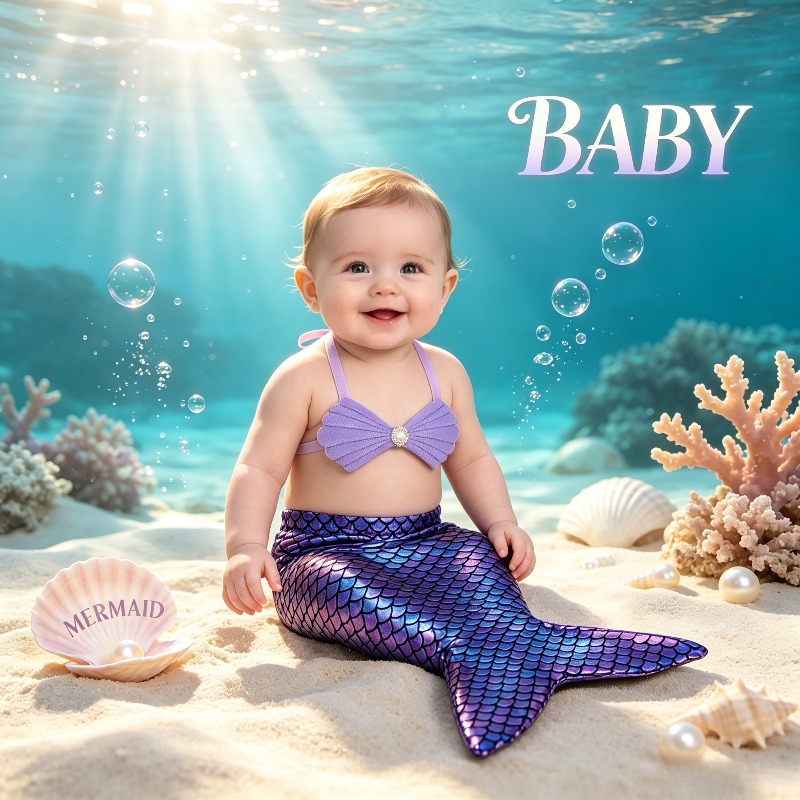 Baby Clothing Newborn - Disfraz de Sirena para Recién Nacida,