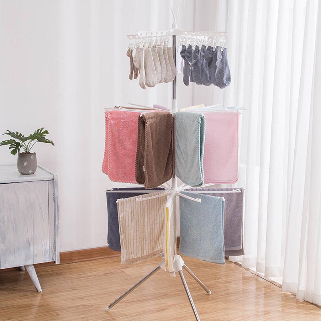 Tendedero plegable de 3 nivele - Baby Clothing Rack reseña y precio