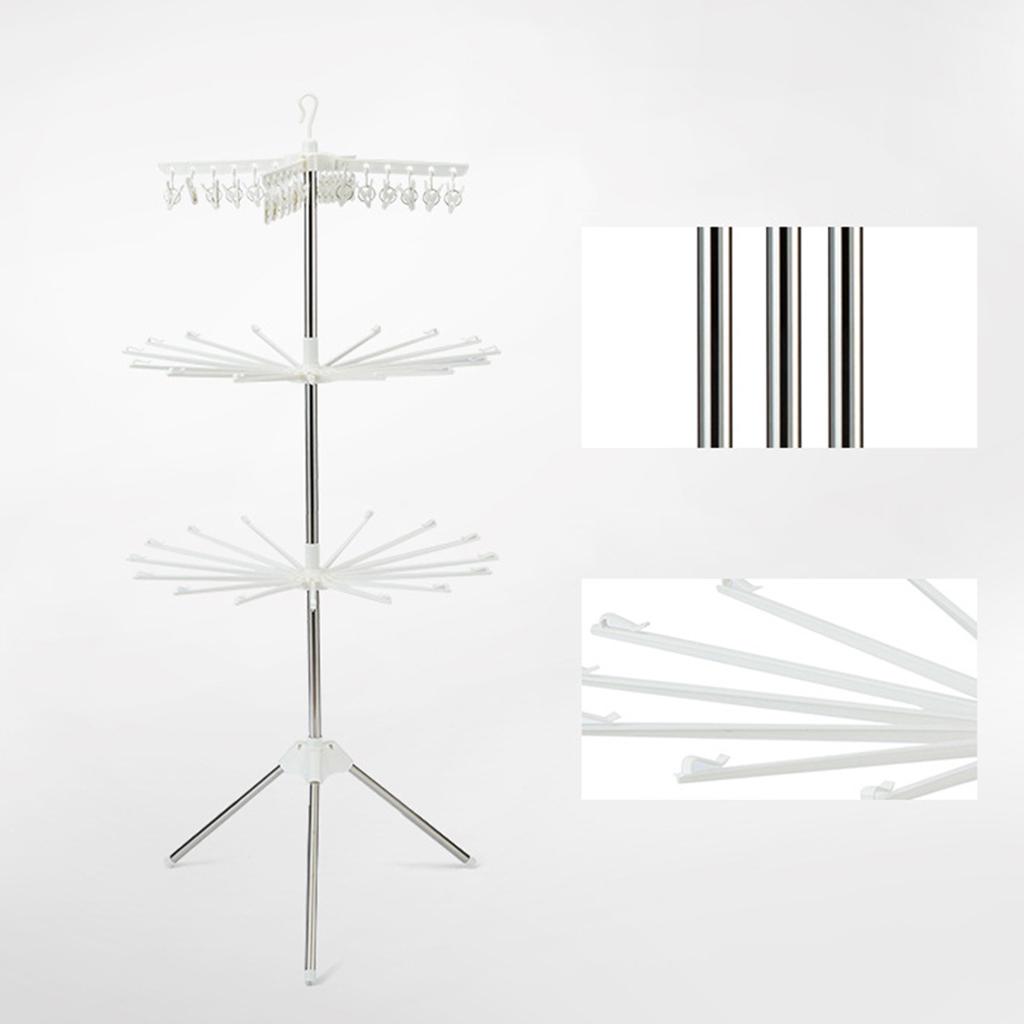 Tendedero plegable de 3 nivele - Baby Clothing Rack reseña y precio