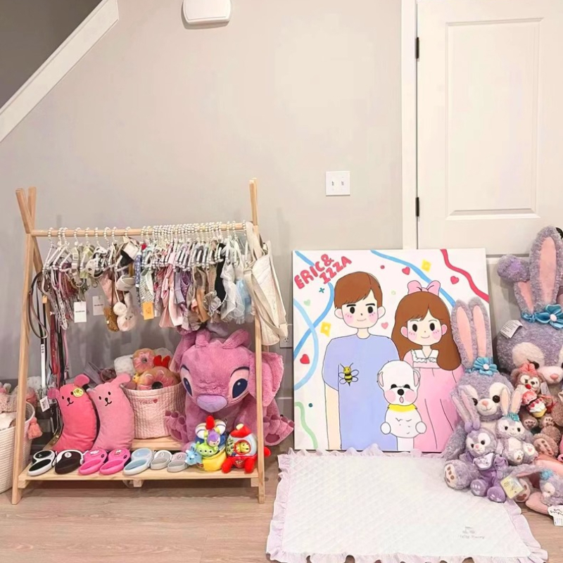 ‌ Sistema de perchero de mader - Baby Clothing Rack reseña y precio