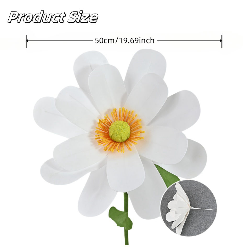 50 Cm flor blanca gigante Arti - Baby Clothing Stores reseña y precio