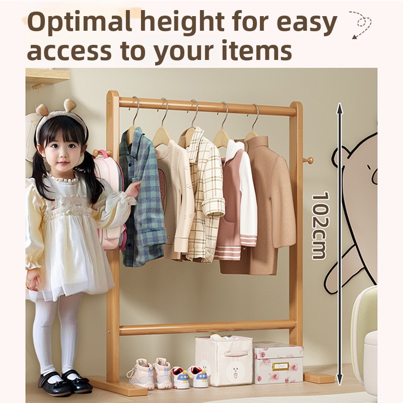Pequeño perchero de bambú, per - Baby Clothing Rack reseña y precio